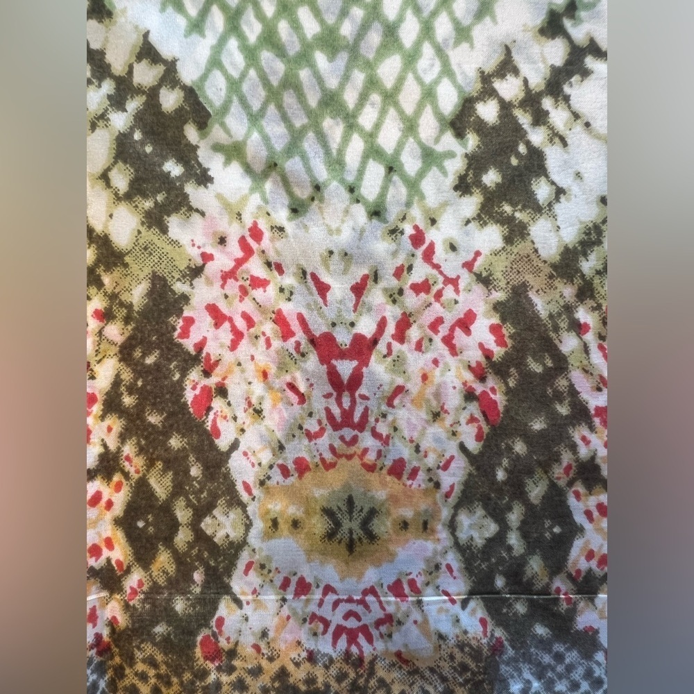 Chico’s | ladies snake print rectangular silk scarf - Picture 6 of 12